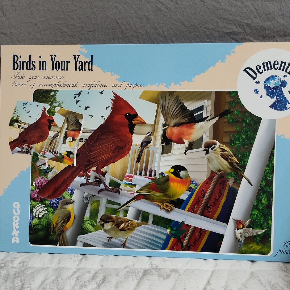 Quokka "Birds in Your Yard" Dementia Puzzle, 13 Large Pieces